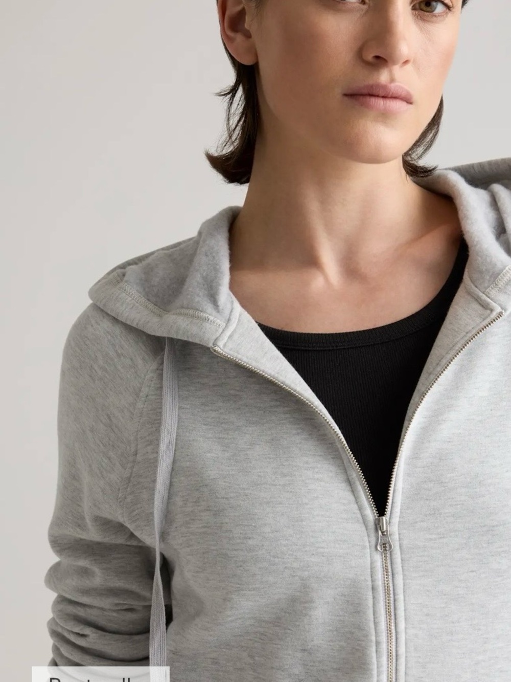 Quince Super Soft Light Gray Full-Zip Hoodie - Picture 2 of 8